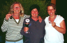 Die Siegeriinne: Moni (3.), Kerstin (1.),Janet (2.)